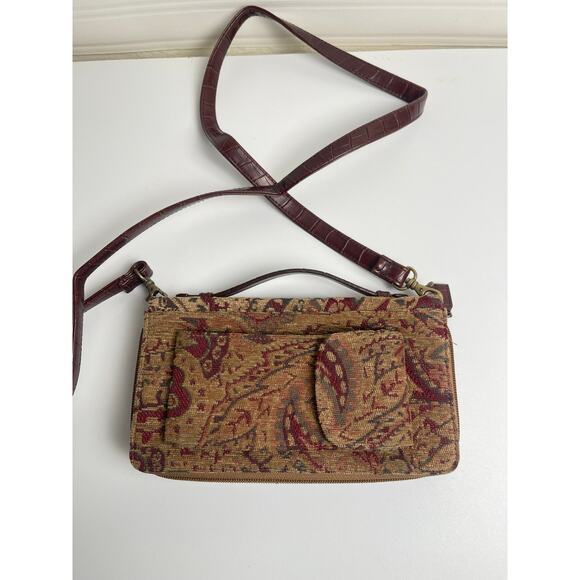 VTG NWOT Maggie B Womens 90s Paisley Tapestry Fabric Wallet Street Style Chic - Picture 6 of 11